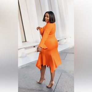 The Drop Women's Scarlet Ibis Mock Neck Long Sleeve Knit Dress by @kélawalker